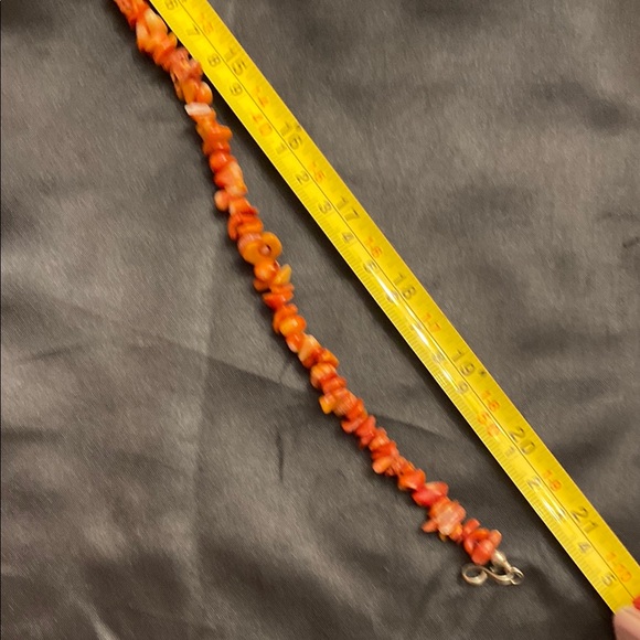 Coral and Silver Beaded Necklace - Picture 11 of 11